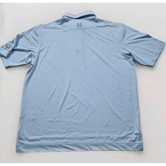 FJ FootJoy Polo Men XL Multi Striped Golf Button SS Athleisure Logo Sr Ryder Cup - Picture 2 of 15